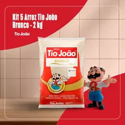 Kit 5 Arroz Branco Tio João - 2 kg