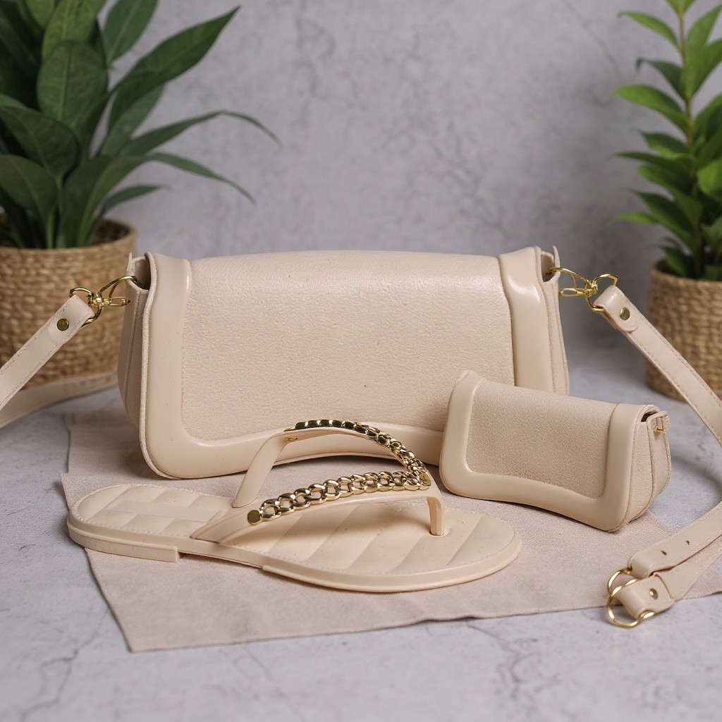 Kit Bolsa Chinelo Feminino Gold Combinando Casual 33 ao 39 — Achadinhos  Marcia