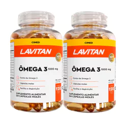Kit 2 Lavitan Ômega 3 1000mg com 120 Cápsulas Moles