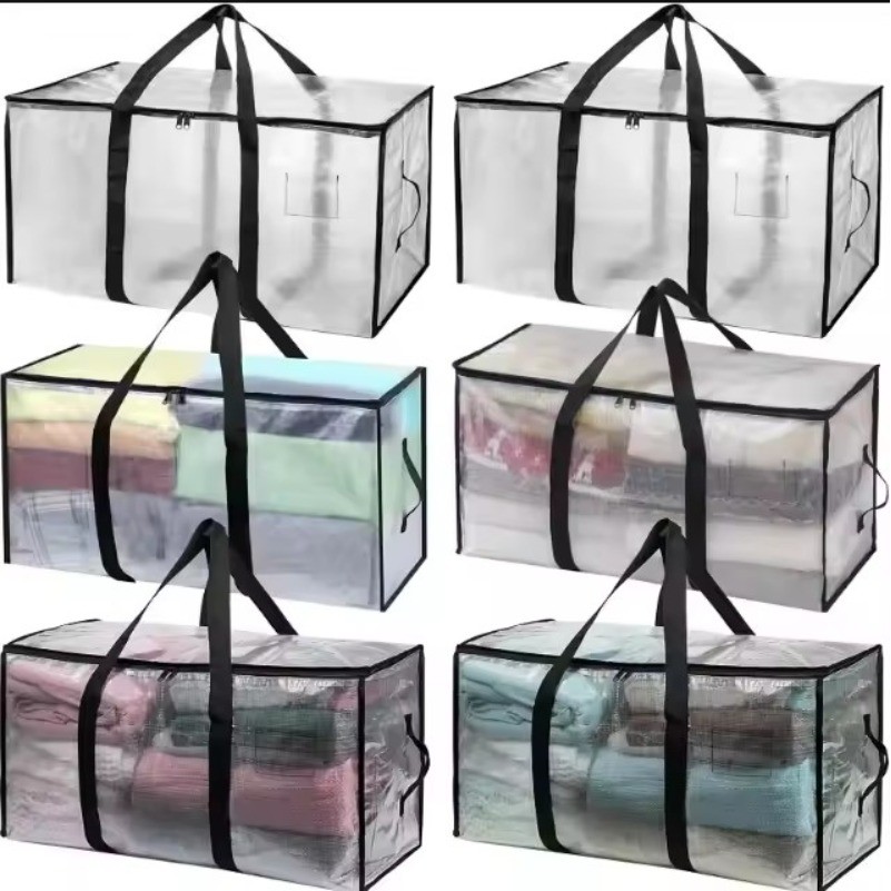 Sacos De Armazenamento PP Transparentes-Para Organizador Diário-Bolsa À Prova D'água Vedação Com Zíper-Recipiente De Rou