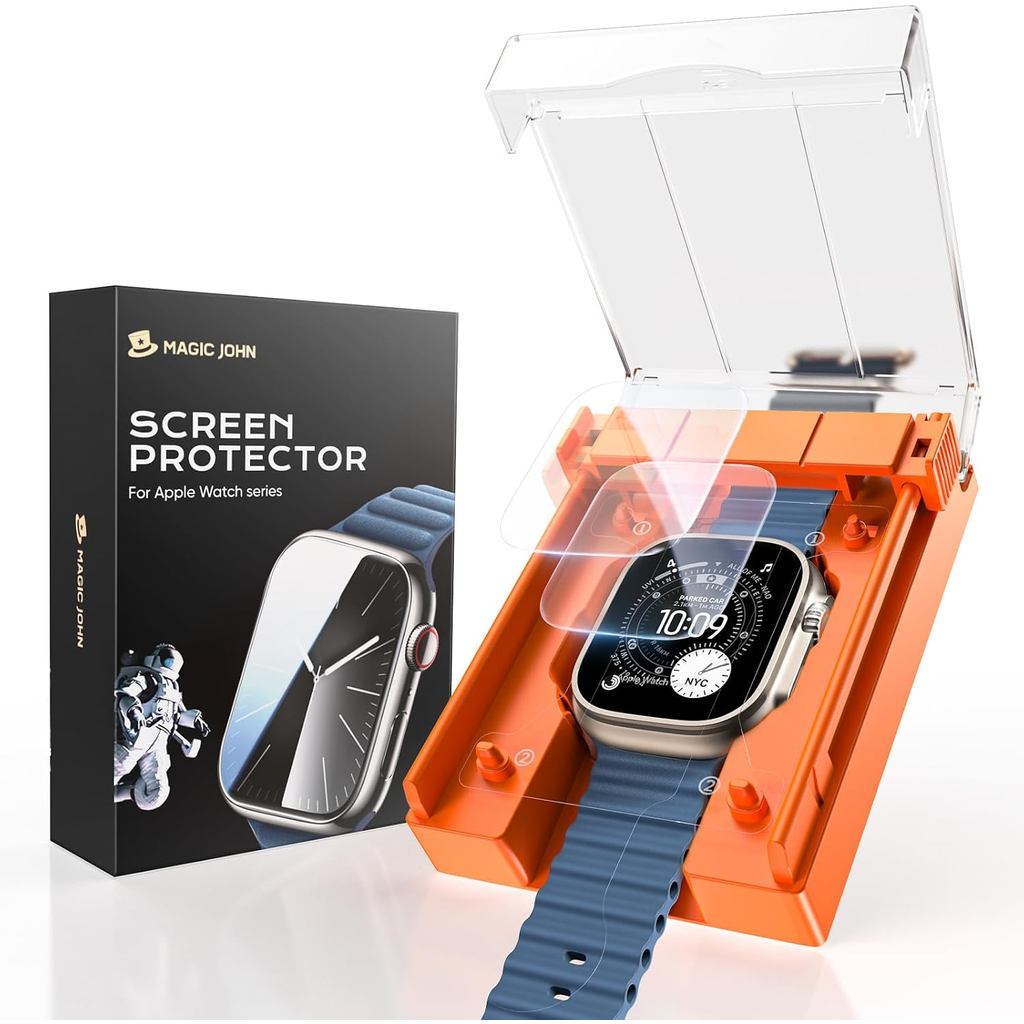 MAGIC JOHN Pacote com 2 Protetores de Tela para Apple Watch Ultra 3(2025) Ultra
