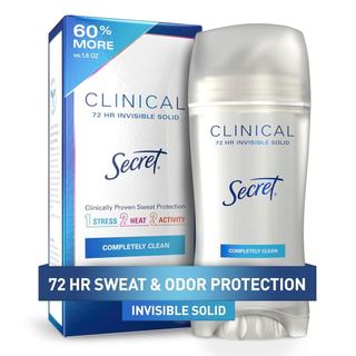 Desodorante Antitranspirante Secret Clinical Strength para Mulheres, Proteção 3X contra o Estresse, Proteção contra Suor
