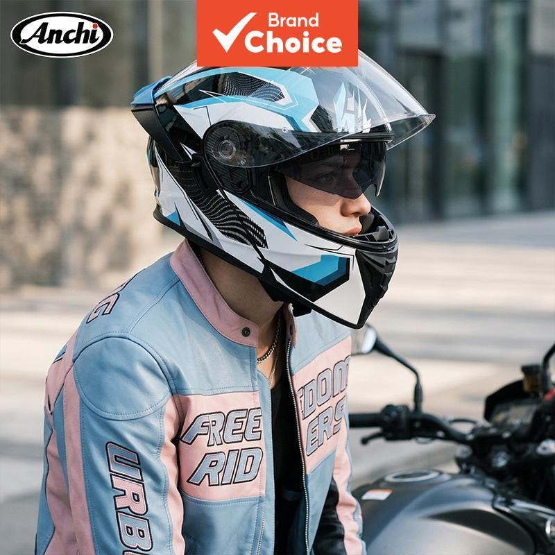 Capacete Modular Integral Com Viseira Dupla Unissex Para Todas As Estações Motocicleta
