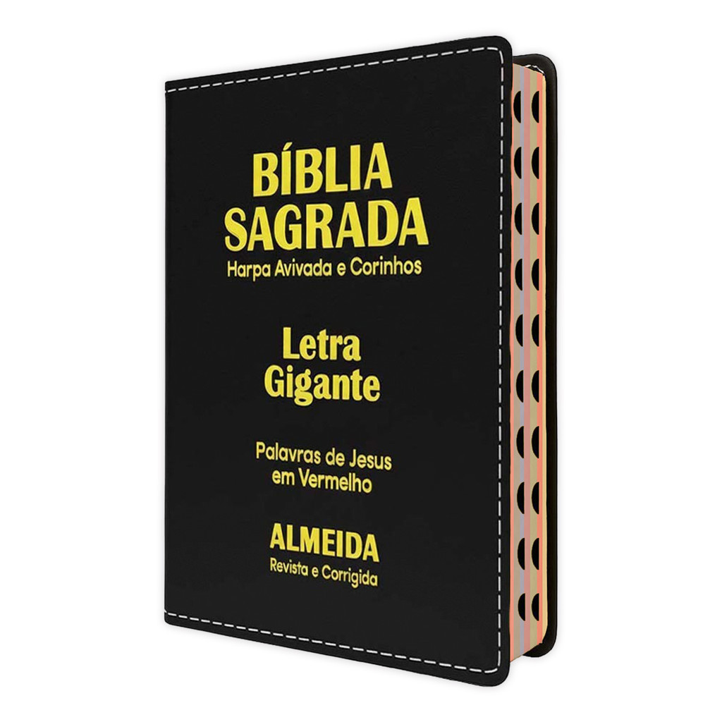 Bíblia Sagrada - Gigante Luxo Preta | ARC - João Ferreira de Almeida - Harpa e Índice