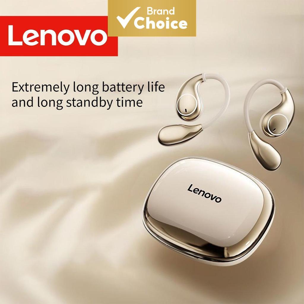 Fones De Ouvido Lenovo TWS Ultra Long Standby Ear-Hook HiFi Stereo Mic Anti-Queda Baixo Correndo Esportes À Prova D'água