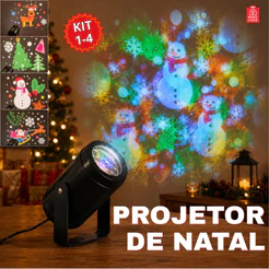 Projetor LED Natalino Decorativo Laser Jardim Luz Exterior Casa Desenhos Animados Decoração Especial