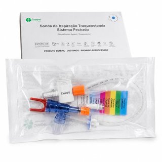 SONDA DE ASPIRAÇÃO TRAQUEAL SISTEMA FECHADO VIA TRAQUEOSTOMIA 24H 30CM COMPER