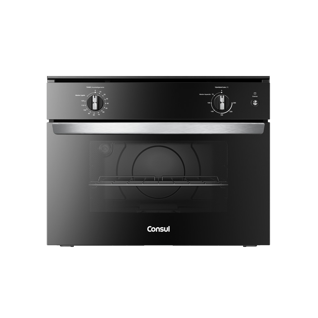 Imagem Forno de Embutir Elétrico 47 Litros Consul Preto com Timer e Função Gratinar - COB47BE