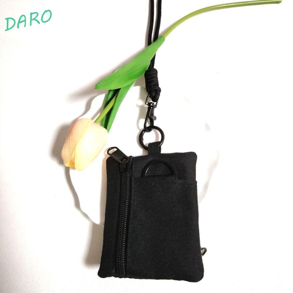 DARO Bolsa De Moedas Pendurada No Pescoço , Mini Carteira Casual De Nylon Oxford , Quadrada Com Cordão Porta-Cartões Peq