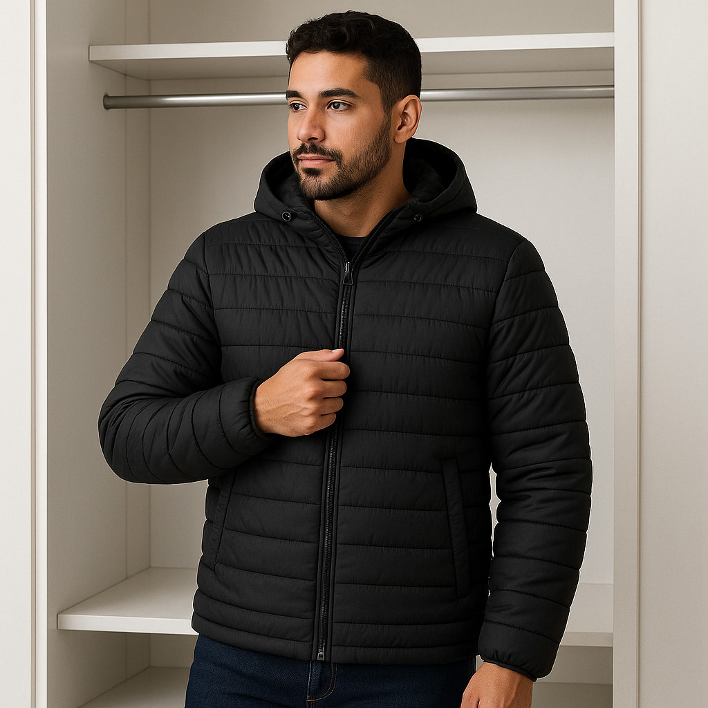 Jaqueta Masculina Gominho Puffer Casaco Corta Vento Bobojaco Inverno e DIas Frios, Conforto e Qualidade