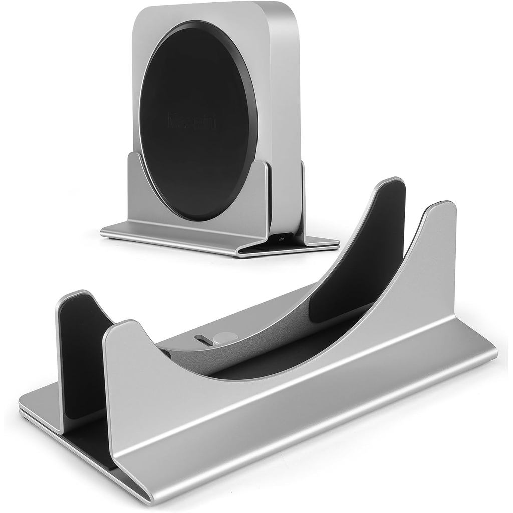 Suporte ajustável para Mac mini em alumínio, suporte vertical para laptop, monta