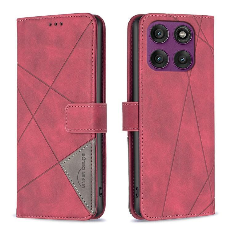 Novo Para Motorola Edge 60 Pro Fivela Losango Textura Couro Caso De Telefone