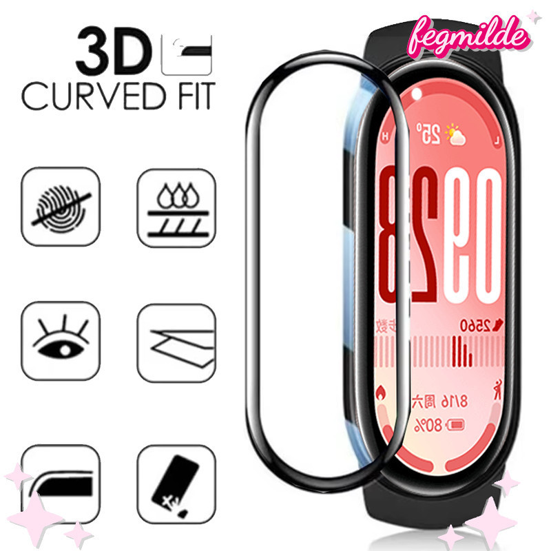 Película 3D Com Vidro /Hydrogel Softe TPU Para Relógio Smartwatch Mi Band 11 10 9 8 / Miband 7/Xiaomi Miband 6 5 4