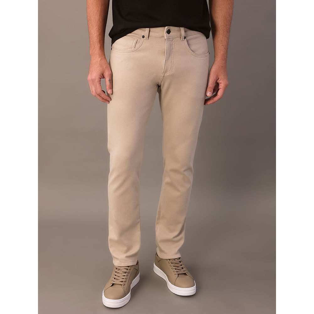 Imagem Calça Five Pockets Moletom - Caqui Claro