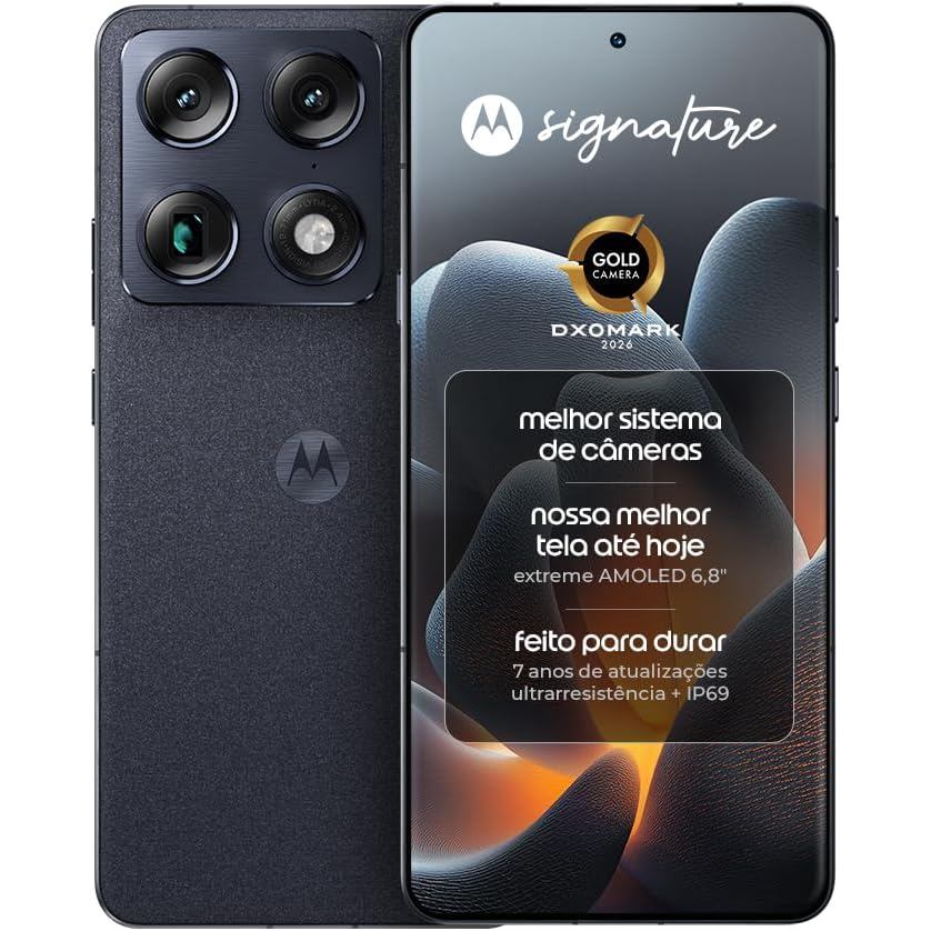 Smartphone Motorola Signature 6.8 512GB 5G 165Hz Camera Tripla 50MP