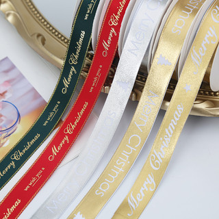 Dourado série de natal fita fita fita bolo presente embrulho decoração diy arco