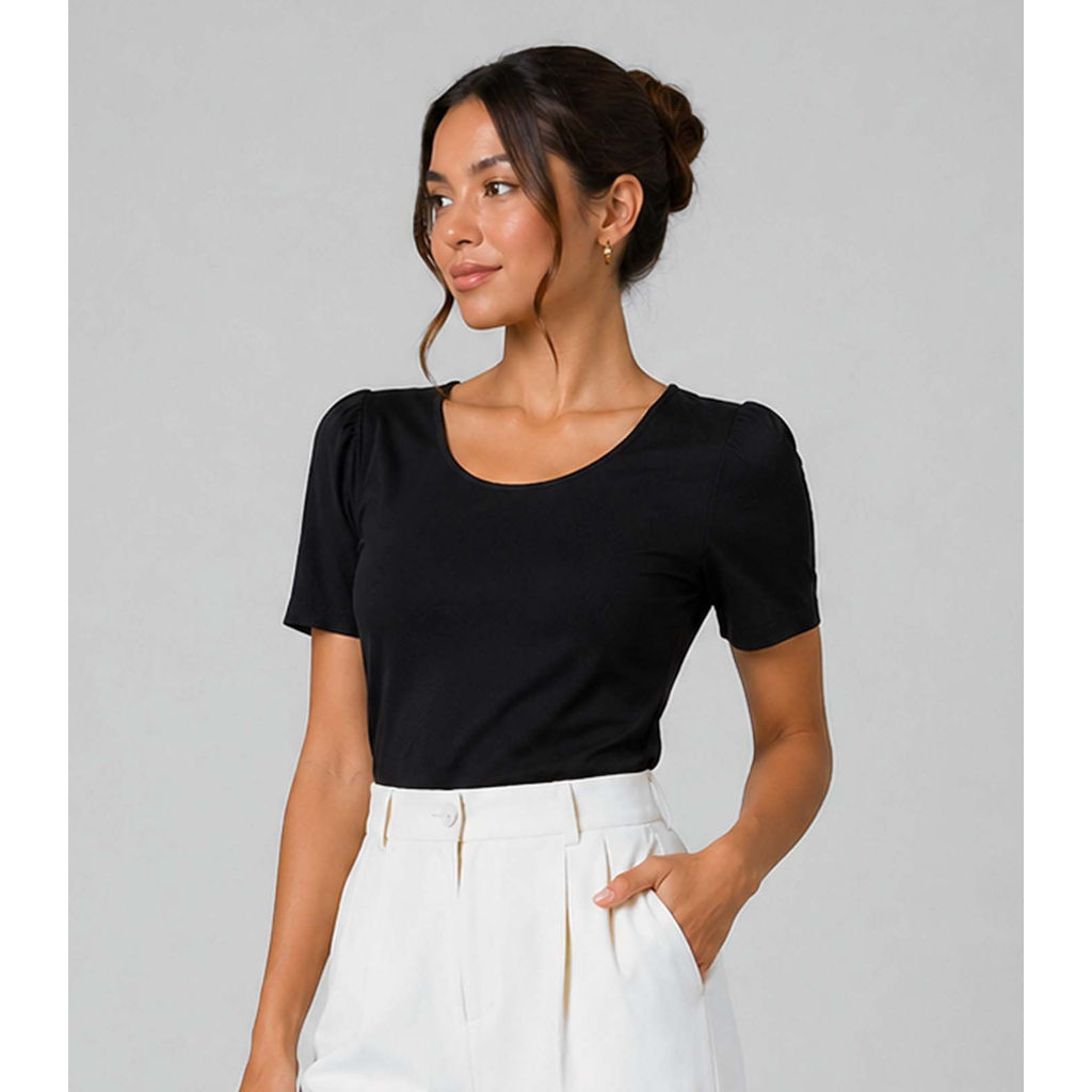 Blusa Feminina Em Malha Langui Infinita Cor Preto