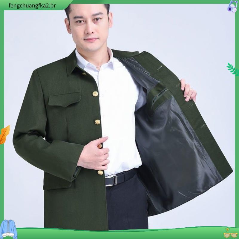 Zhongshan roupas de meia-idade idosos pai roupas zhongshan terno masculino idosos zhongshan roupas masculino vovô roupas
