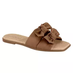 Sandália Slide com Laços Feminina Moleca Rasteirinha