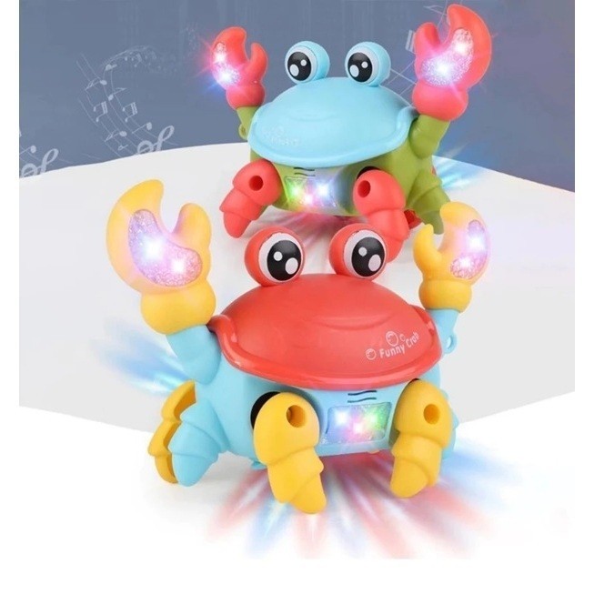 Kit Brinquedo Caranguejo Fujão + Girafa Dançarino Musical Brinquedo Infantil Interativo Sensorial — imagem 2 de 2