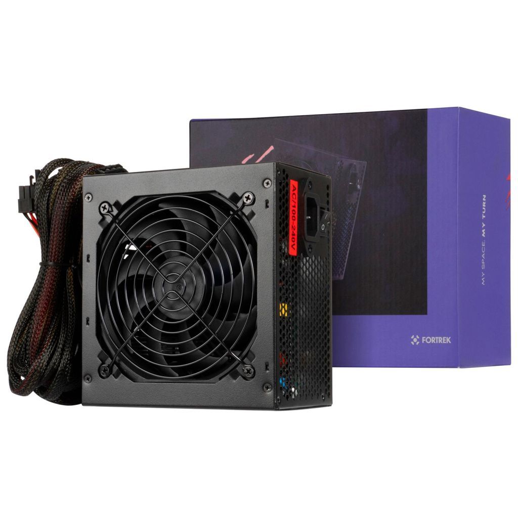 Fonte Gamer ATX Fortrek Black Hawk 400W Real, 80 Plus White, PFC Ativo, Bivolt Automática, Silenciosa - 70458