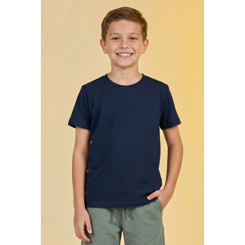 Camiseta Infantil Menino Básica Elian Azul