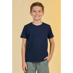 Camiseta Infantil Menino Básica Elian Azul