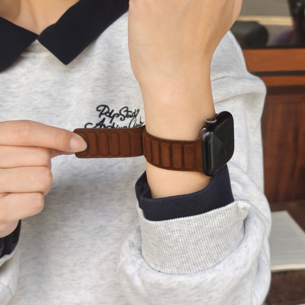 Pulseira magnética de camurça S11 adequada para Apple Watch Strap S10 Xiaomi 9pr