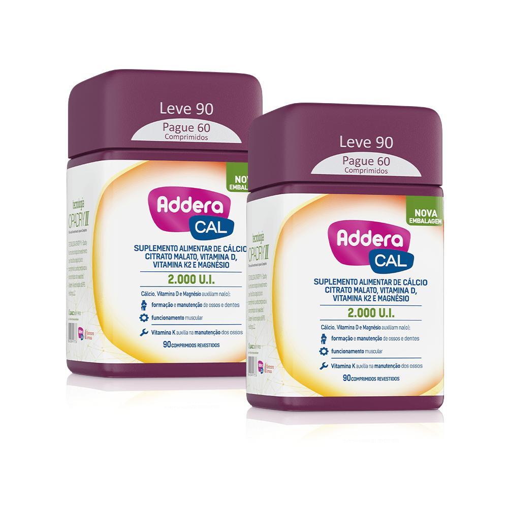 Kit 2 Vitaminas D Addera Cal 2000UI - 90 Comprimidos