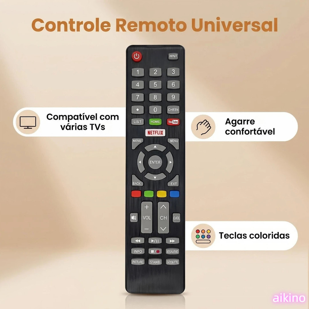 Controle Remoto Compatível Tv Smart Lcd Cobia Haier