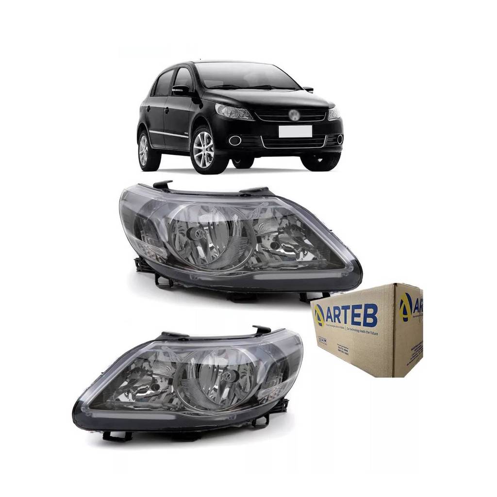 Par Farol Principal Gol Voyage Saveiro G5 Cromo Onix Origina