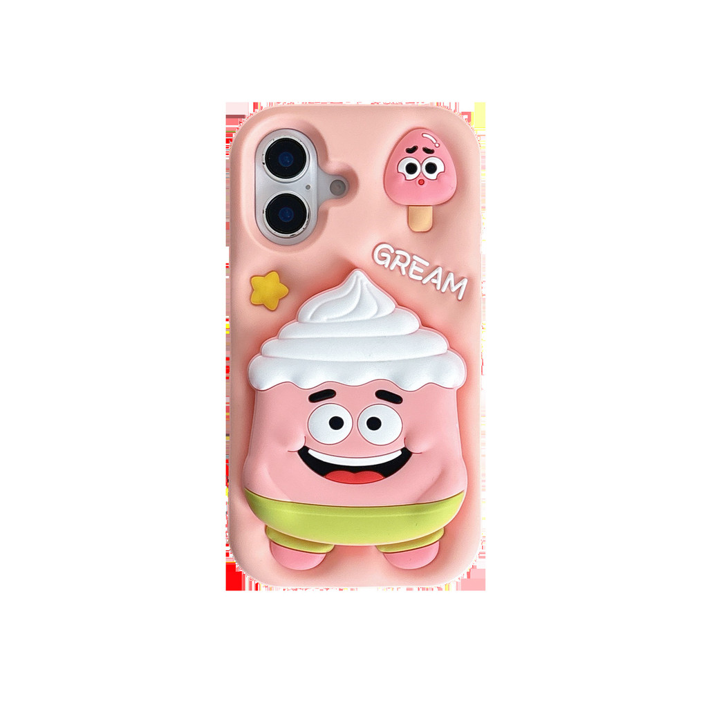 12 capa de esmagamento adequada para grande estrela 15promax suporte mão 16 Apple iphone14 torta desenho animado 11 Anti