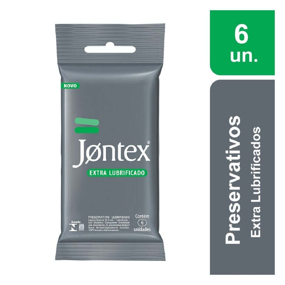 Preservativo Jontex Extra Lubrificado 6 Unidades
