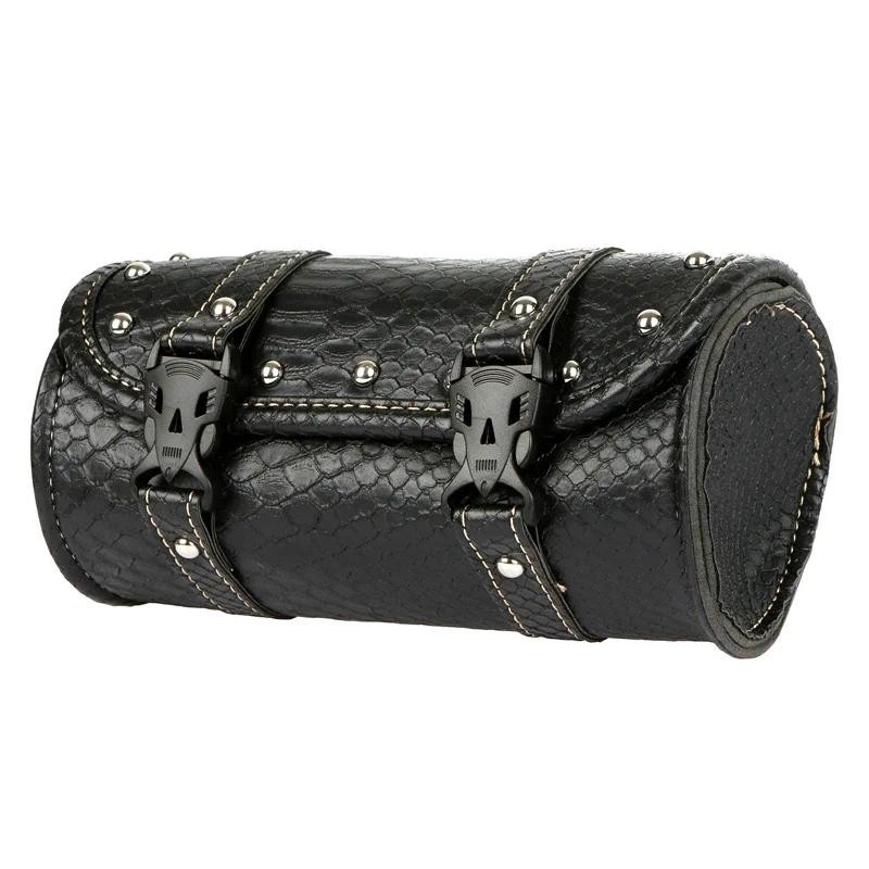 Universal Motocicleta Retro Sela Saco De Couro Do Plutônio Moto Frente Bagagem Armazenamento Para Harley BMW Chopper Bob