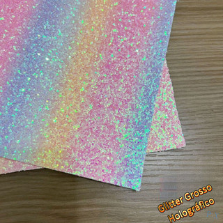 Tecido com Glitter Arco-Íris (Alto Brilho) 2.6mm, Ferramentas para Miçangas, Conjunto de Miçangas PX DIY