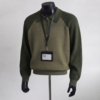 Camisola masculina gola polo contraste cor pulôver novo estilo outono inverno manga Raglan camisola de malha jaqueta cam