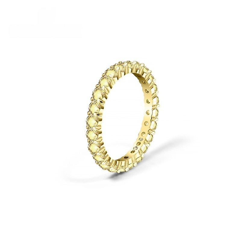 Anel de Cristal MATRIX 27J, Anel de Prata, Anel de Joias, Anel de Prata com Diamante, Anel de Moda, Anel com Pedra de Na