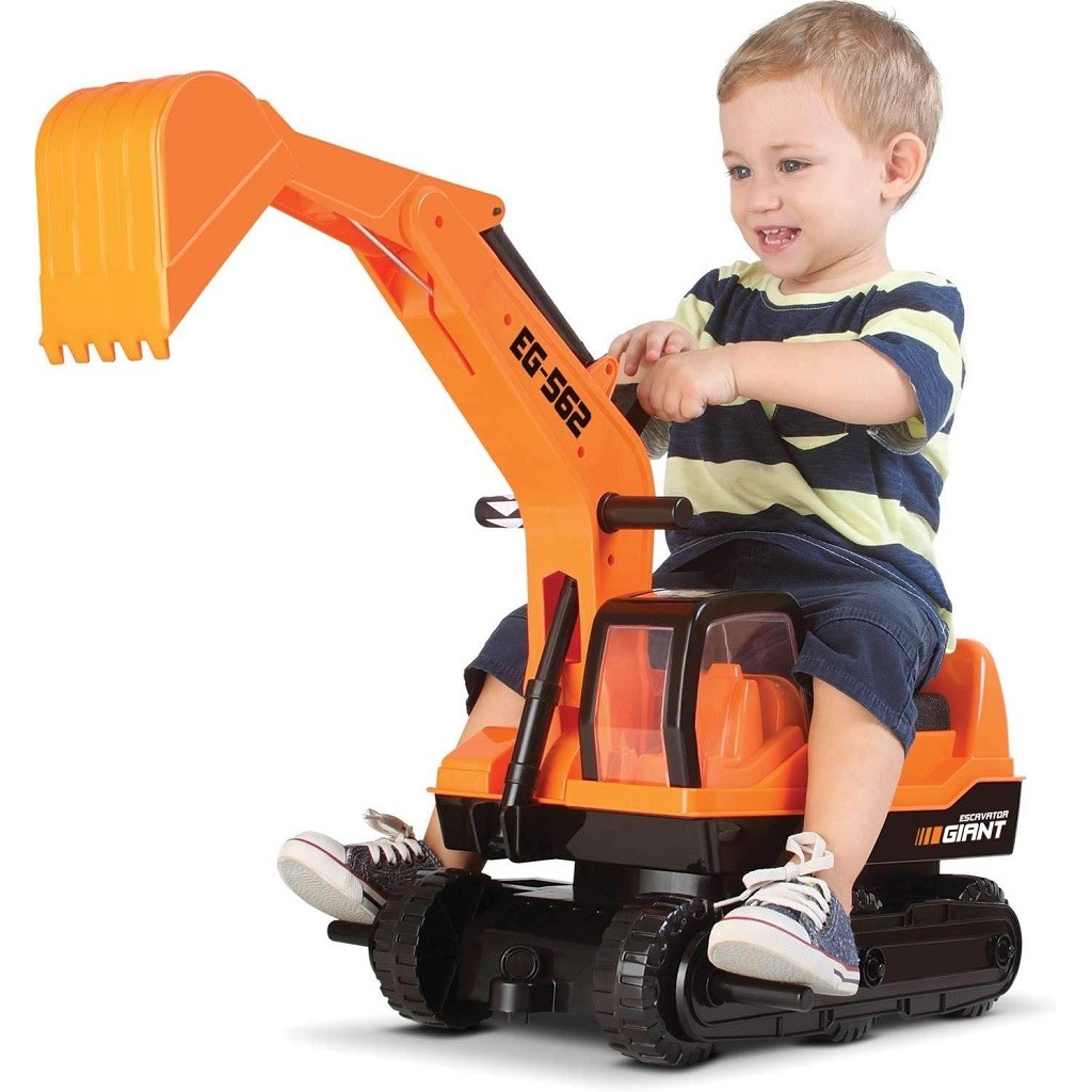 Trator Escavadeira Infantil Gigante Giant Escavator Roma Brinquedo Retroescavadeira 1780