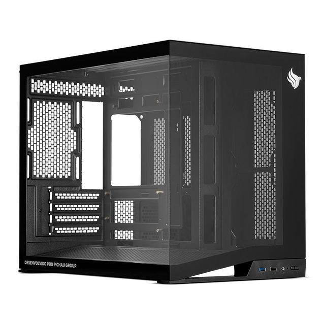 Gabinete Gamer Pichau Osiris, Mini-Tower, Lateral de Vidro, Preto, PG-OSI-BK