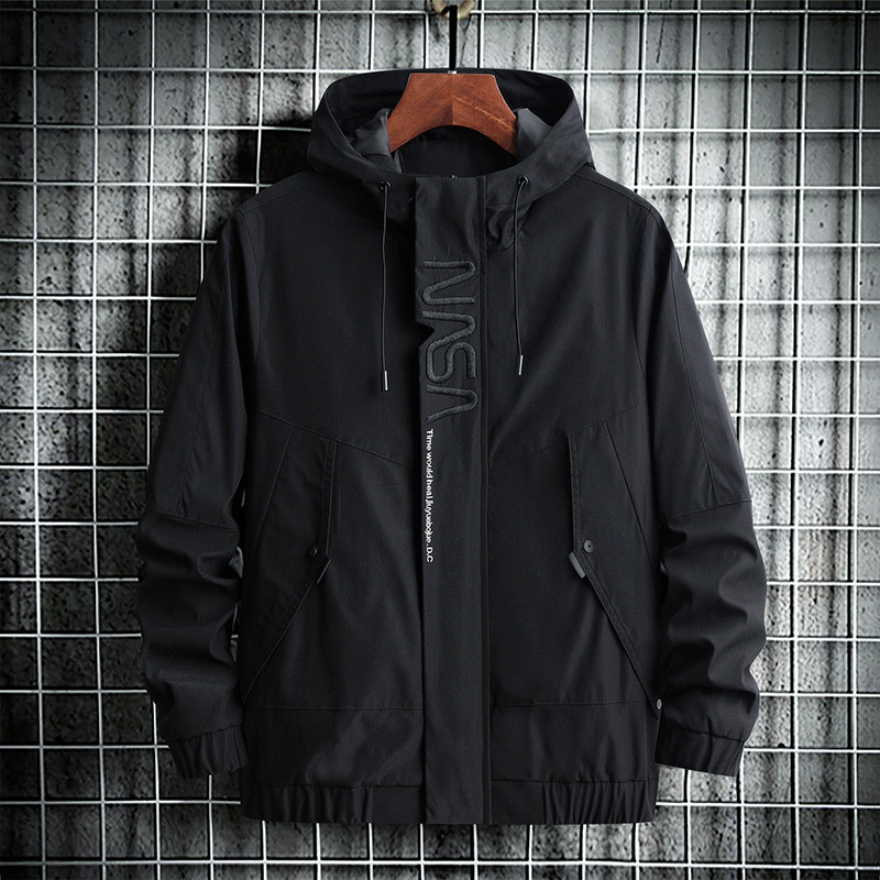 Jaqueta corta-vento masculina outono inverno mais veludo estilo Hong Kong na moda ins solto engrossado plus Size Casual 