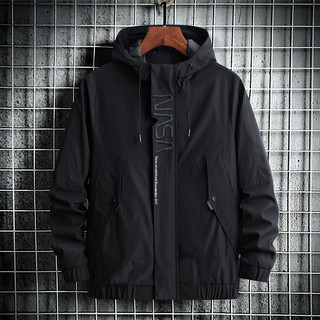 Jaqueta corta-vento masculina outono inverno mais veludo estilo Hong Kong na moda ins solto engrossado plus Size Casual 