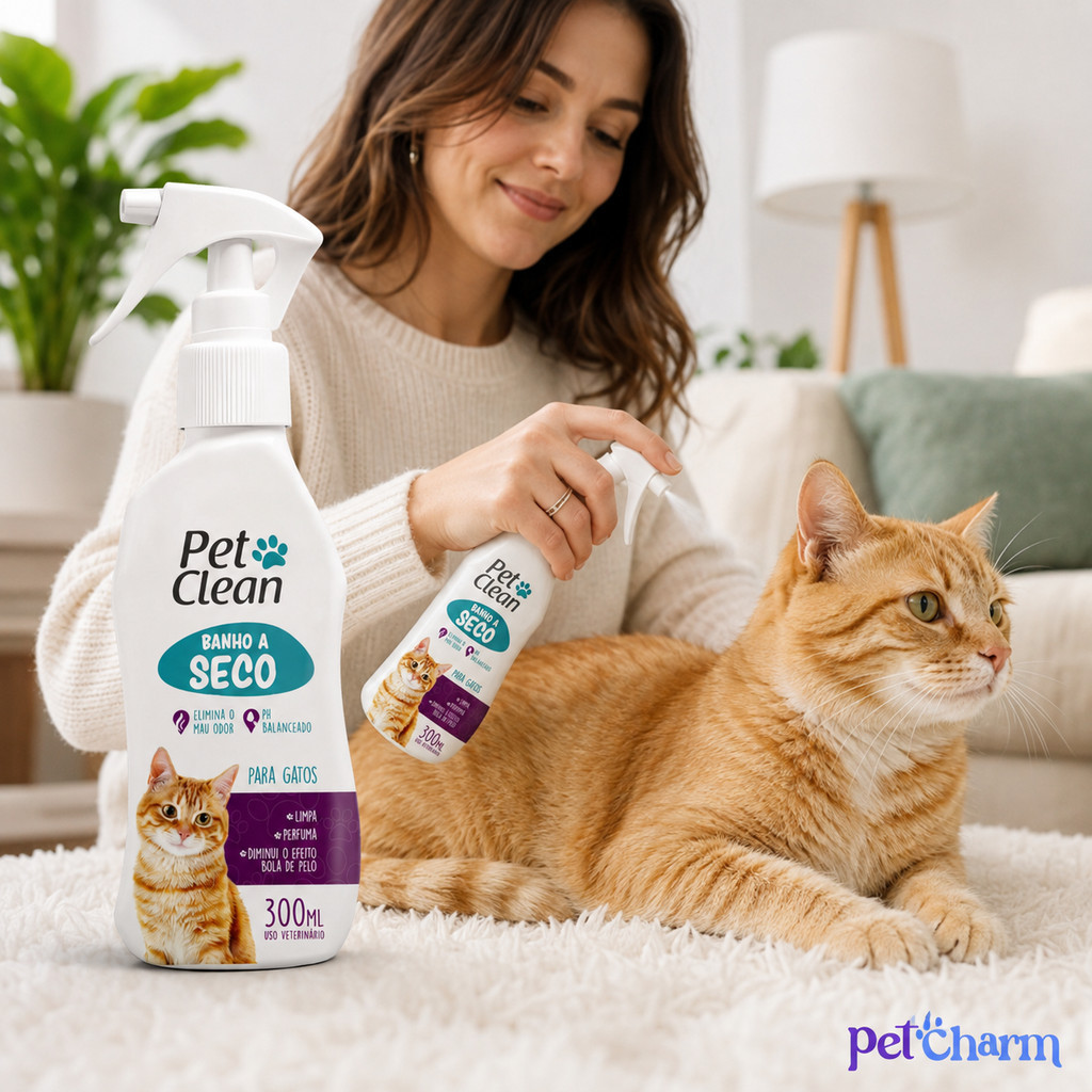 Banho a Seco para Gatos 300ml Pet Clean – Higiene, Limpeza e Perfume · foto 2