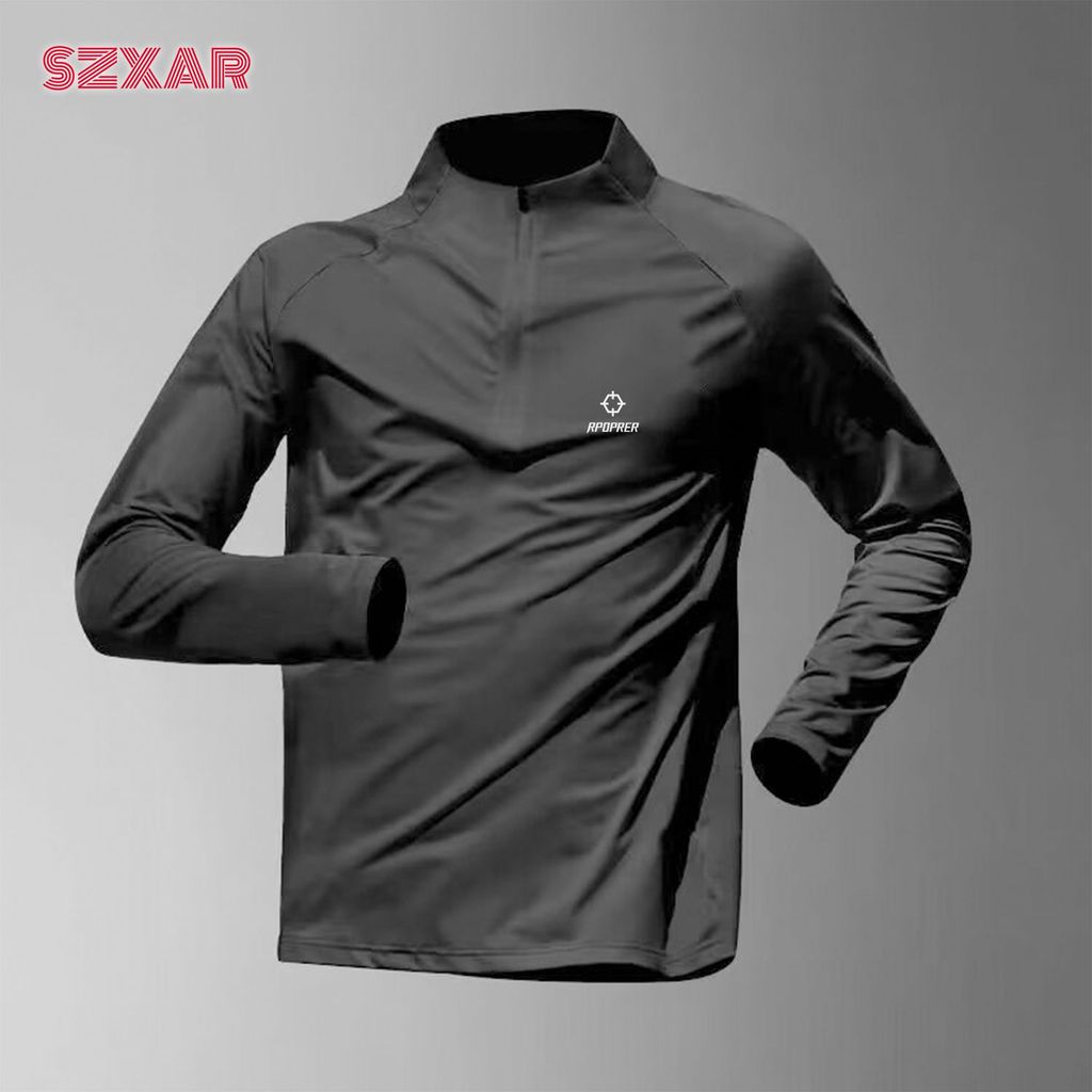 RPOPRER esportes camiseta masculina correndo de secagem rápida manga comprida primavera Base pista e campo basquete trei