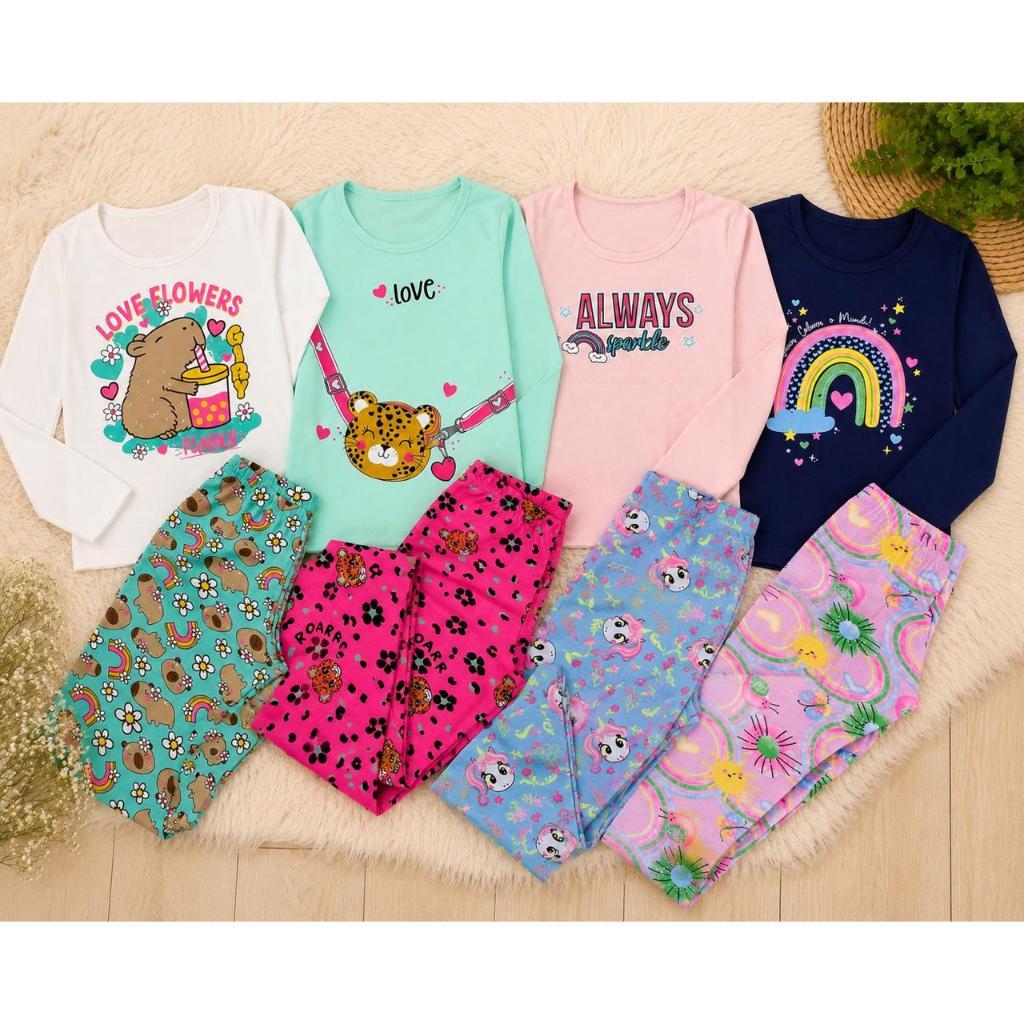 CONJUNTO INFANTIL MENINA BLUSA E LEGGING SORTIDO MEIA ESTAÇÃO