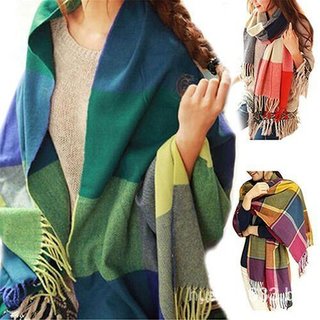 200cm 2022 primavera inverno senhoras xadrez cachecol quente Cashmere cachecol de malha xale marca luxo babador