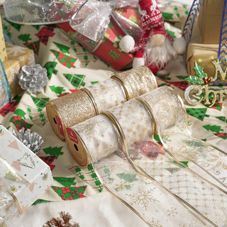 Promoção de estoque pronto Halloween Natal Ação de Graças Feriado Embrulho de presente Guirlanda Artesanato Conjunto de 