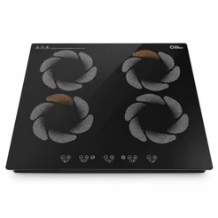 Fogão Cooktop 4 Bocas Indução Embutir 7200W Turbo Touch Sou Energy Preto 220V