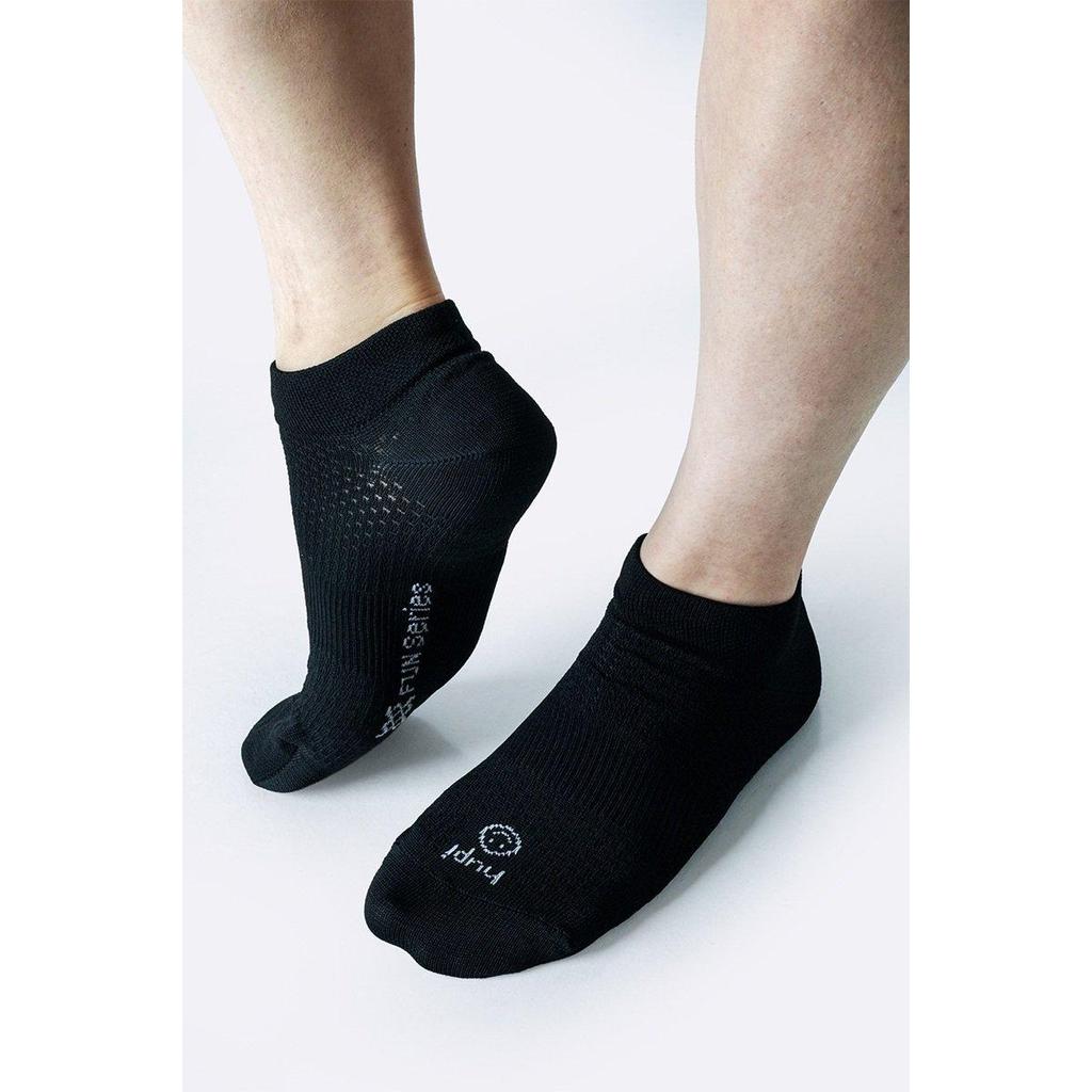 Kit 4 Pares Meia Poliamida Corrida Cano Curto HUPI Fun Preto — imagem 2 de 2