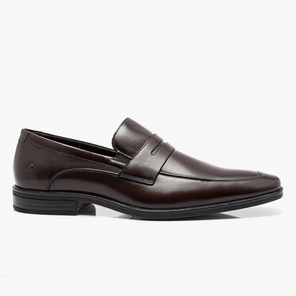Sapato Social Vega Couro Marrom