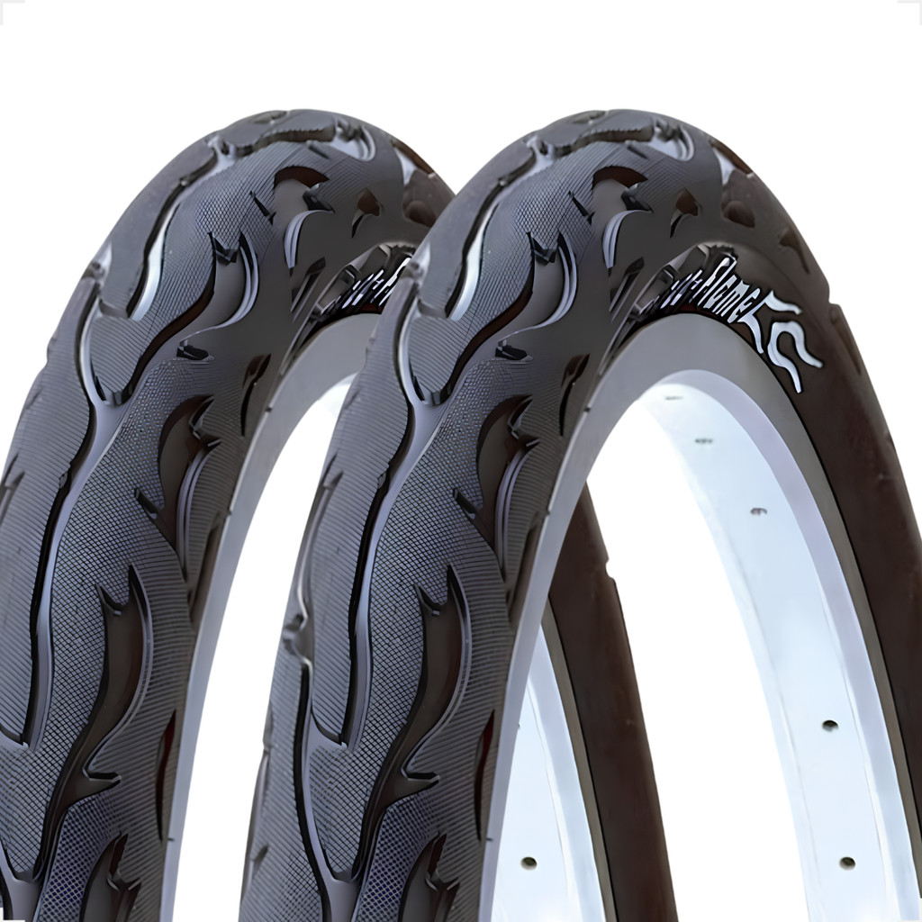 Par Pneu Aro 29X2.125 Kenda Flame Slick Modelo Fogo Balão Bicicleta Largo Resistente Original